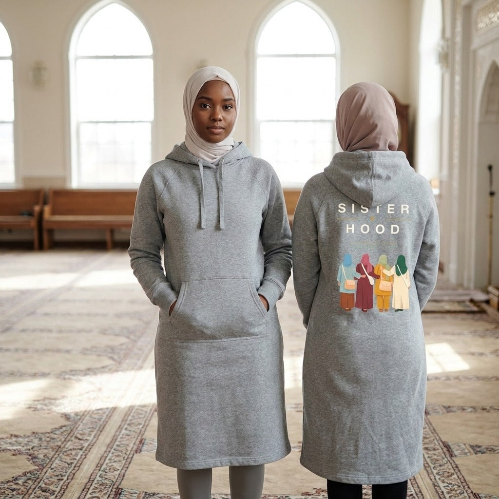 Sisterhood Hoodie Dress — Heather Gray