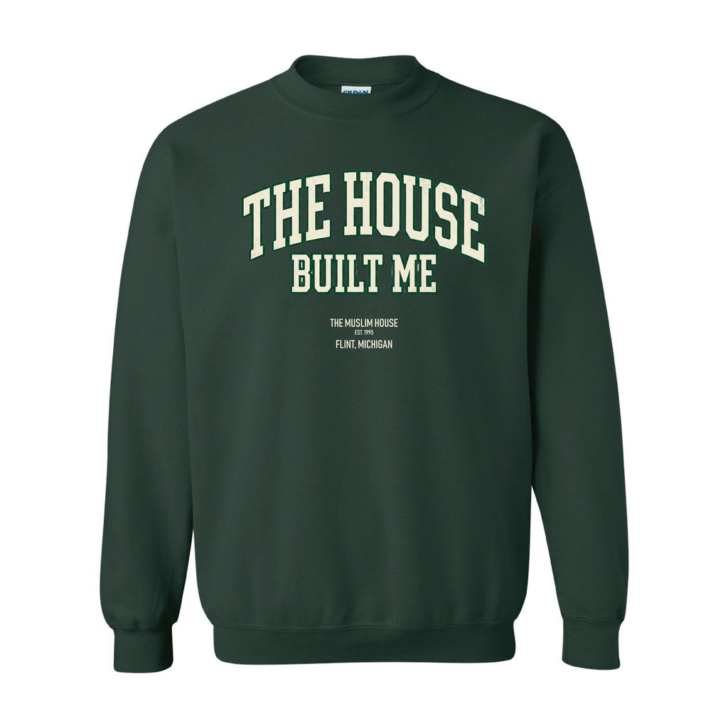 The House Built Me Crewneck — detail